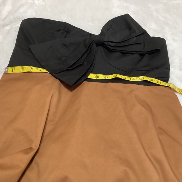 Anthropologie Hutch 18W RUNS SMALL Bow-Tie Tiered Ruffle Maxi Dress Black Brown - Picture 9 of 12